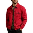 thumbnail image 3 of Yungyresw Casual Cargo Jacket Chest Flap Pockets Workwear Jacket Long Sleeve Slim Fit Shirt Jacket Comfortable for Outdoor Work Fishing, 3 of 9