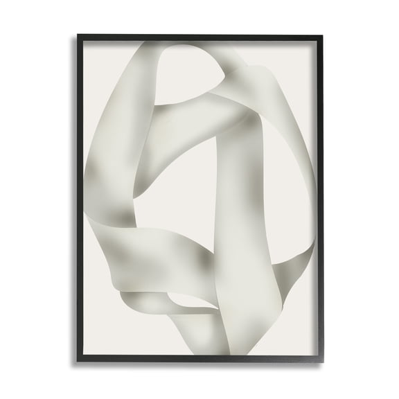 Stupell Industries Contemporary Abstract Overlap Abstract Painting Black Framed Art Print Wall Art, 11 x 14