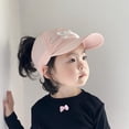 thumbnail image 4 of Grblisyd Girls Bow Tie Baseball Cap Kids Embroidered Hat Adjustable Cotton Travel Sun Hats, 4 of 5