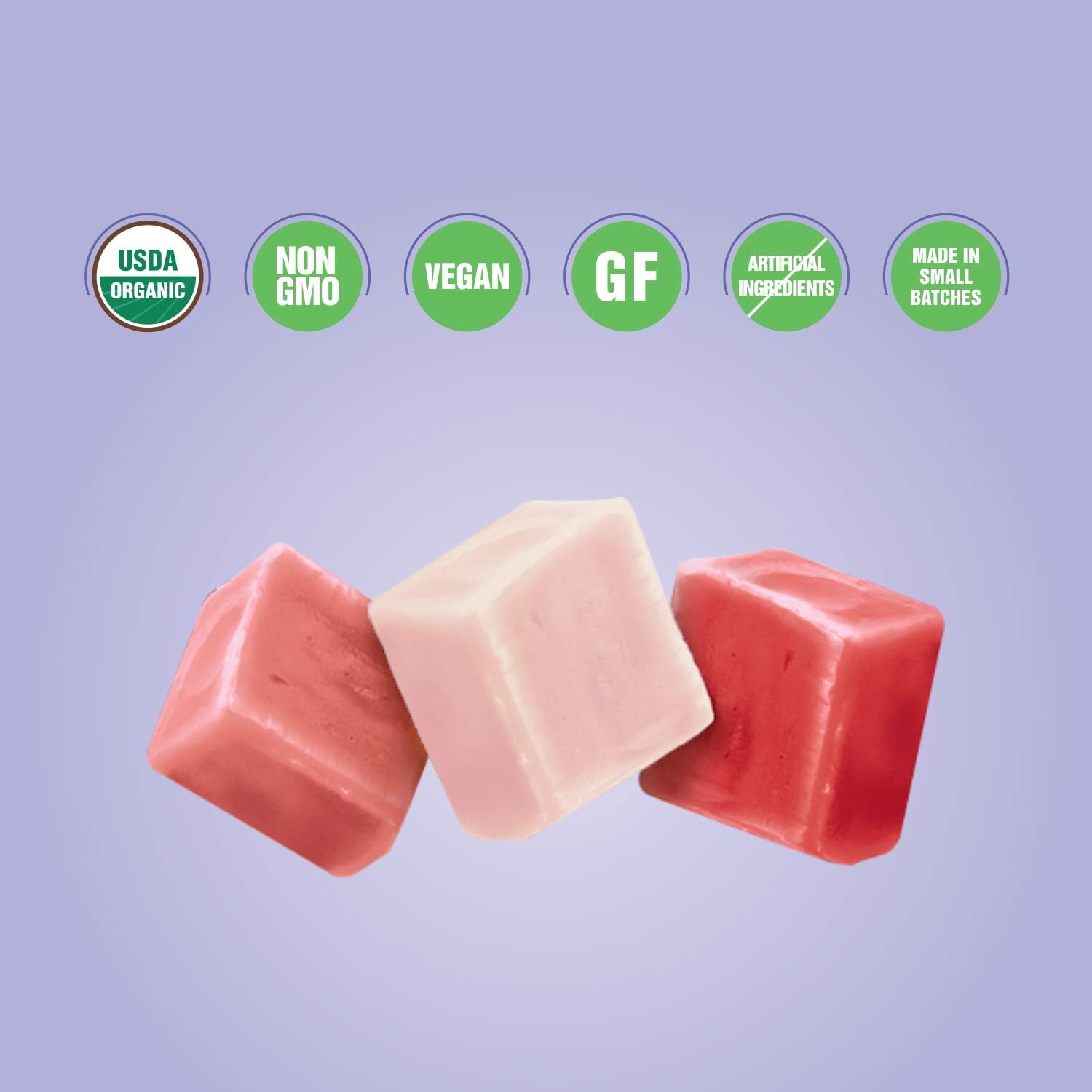 Lovely Candy Co. Organic Sour Chewy Candies 5oz Bag (12-pack) | Natural Raspberry, Apple & Cherry Flavors | Vegan, Gluten Free, Non-GMO, No Artificial Ingredients, Individually Wrapped