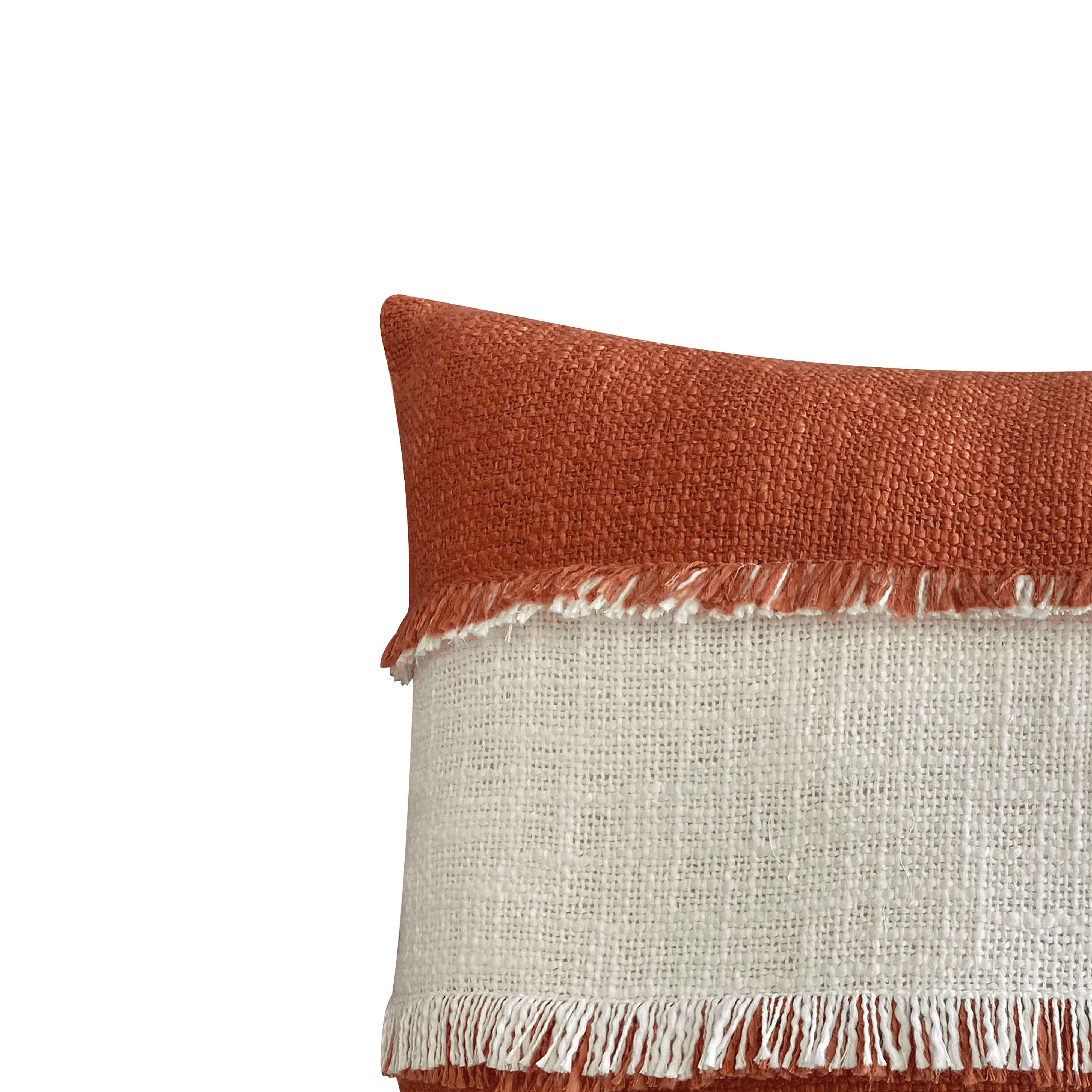 Madi Stripe Cotton Decorative Throw Pillow 18x18" Terra Cotta 1 pack