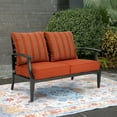 thumbnail image 5 of BPS 23x26x5 inch Outdoor Deep Seat Cushion, Water-Resistant Patio Furniture Cushions for Outdoor Chairs, Sofa, Couch, 2-Piece, Red Striped, 5 of 10