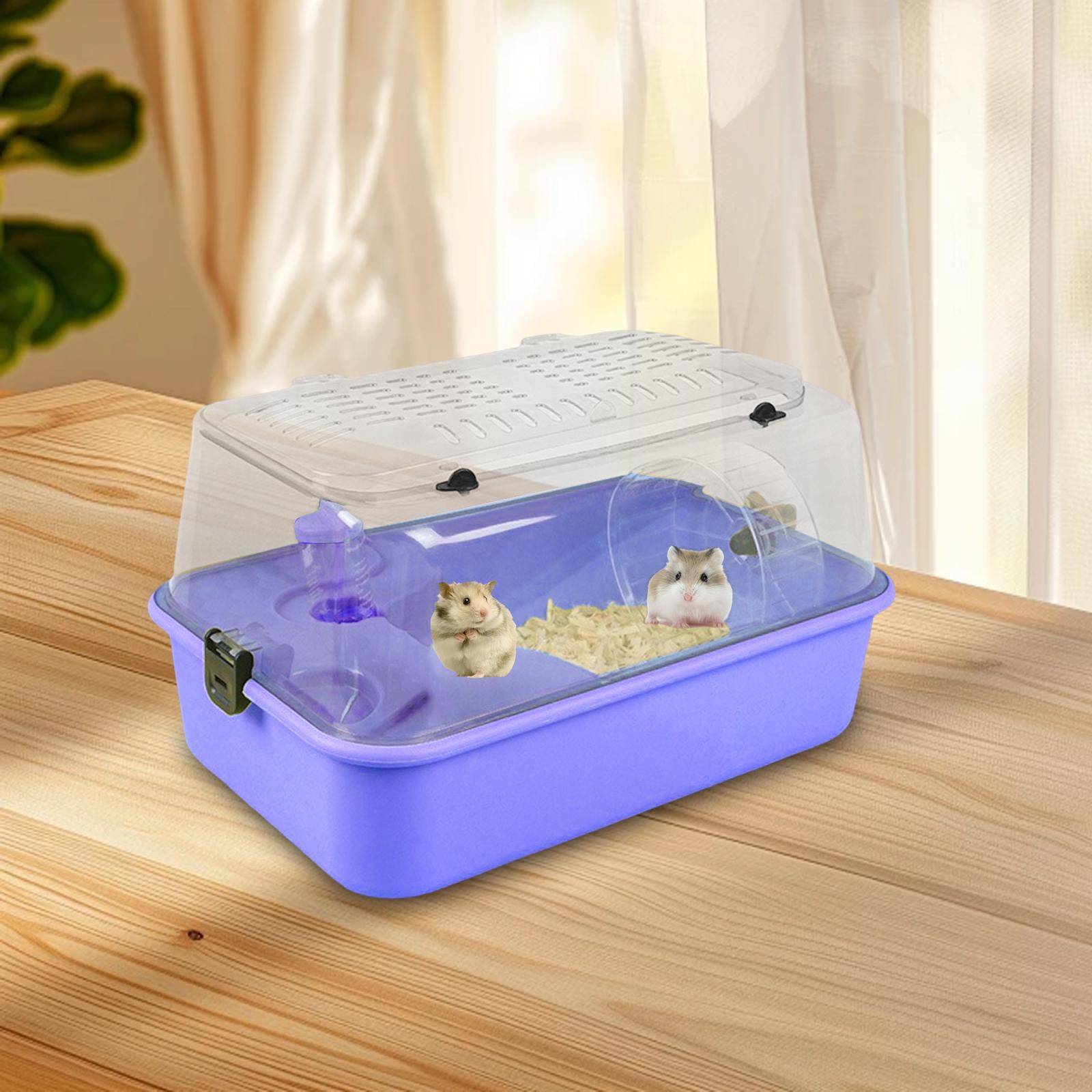 balikha Hamster Cage Run -out Carrier Sleep with Water Bottle Training Wheel Hamster Living Space Small Animal Cage for Mice Sugar Glider