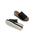 thumbnail image 4 of DREAM PAIRS Platform Sandals Women Slip-on Espadrille Bohemia Wedge Sandals, Comfort Dressy Summer Open Toe Canvas Slides for Women's Outdoor Walking Beach Camping Vacation, 4 of 7