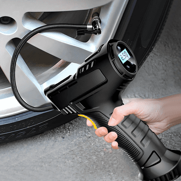 Cordless Air Compressor Tire Inflator 12V Rechargeable Battery Powered Portable Handheld Air Pump