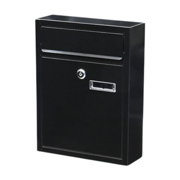 Abbracc Wall Mounted Mailbox Key Drop Box Mail Drop Box Ballot Box Postbox with Lock and Black