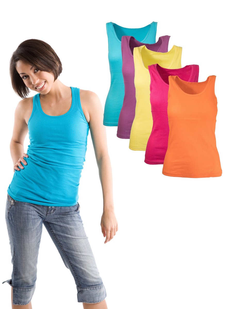Emprella Tank Tops for Women 5 Pack Ribbed Racerback Tanks