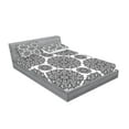 thumbnail image 2 of Ambesonne Mandala Fitted Sheet & Pillow Sham Set, Oriental Mandala Design, Full, Black and White, 2 of 2