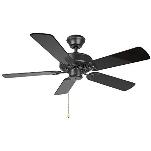 Hyperikon 42 Inch Ceiling Fan No Light 55w Remote Control And Pull Chain Black 5 Blades Com Hyperikon 42 Inch Ceiling Fan No Light, 42 Inch Ceiling Fan With Remote