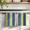 thumbnail image 7 of Navy Blue Green Striped Kitchen Towels Set of 4, Modern Minimalist Ombre Lines Absorbent Dish Towels for Kitchen, Microfiber Hand Towel, Quick Drying Tea Towel for Cleaning Decorative Dishcloths, 7 of 7
