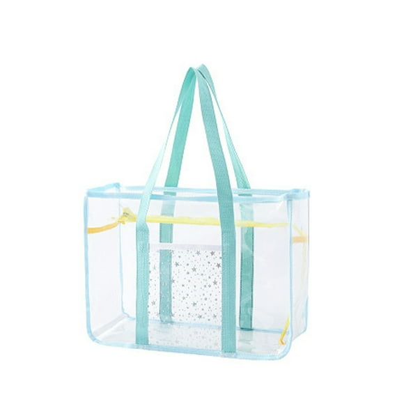 Yhmxh Organizadores y almacenamiento Bolso de mano para mujer, de PVC transparente, para viaje, almacenamiento, práctico para natación, playa y exteriores. Almacenamiento de ducha
