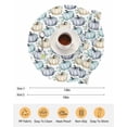 thumbnail image 6 of 15 Inch Round Placemats Set of 6, Teal Blue Pumpkin Non Slip Heat Insulation PP Table Mats, Thanksgiving Green Eucalyptus Autumn Washable Place Mats for Kitchen Dining Party Table Decor, 6 of 7