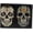 Mexican Skull, variant on RFID Blocking Genuine Leather Printed Skull Theme Bifold Wallet with Gift box for men Skull Arms