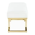 thumbnail image 4 of Michael Amini Belmont Place 17.75" Metal & Fabric Bed Bench in Cream/Bright Gold, 4 of 10