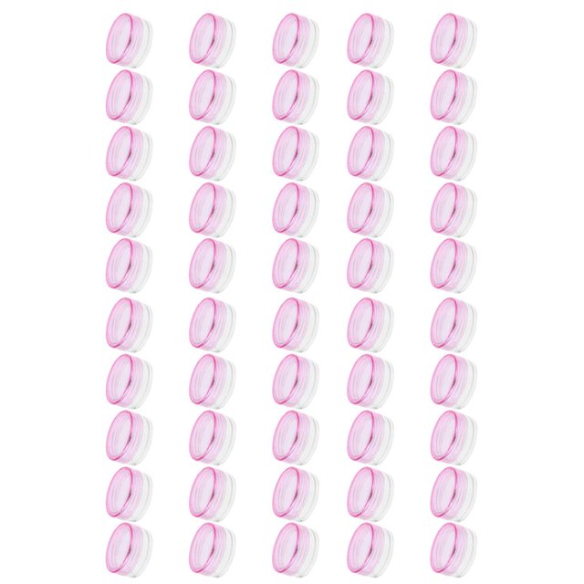 50Pcs Empty Container Jars Pot with Lids for Lotions Lip Balm Eyeshadow Pink