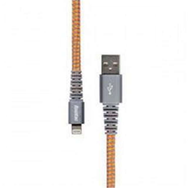 RoadKing RK06237 Câble de Charge et Synchronisation Lightning Robuste de 6 Pieds - Orange