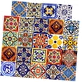 thumbnail image 1 of Artibetter Mexican Tile Stickers 4x4 Inch Retro Floor Tile Decals for Home Decor Pack, 1 of 8