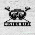 thumbnail image 2 of Craftnamesign Custom Snowboarding Metal Wall Art LED Light, Personalized Snow Goggles Name Sign, 2 of 5