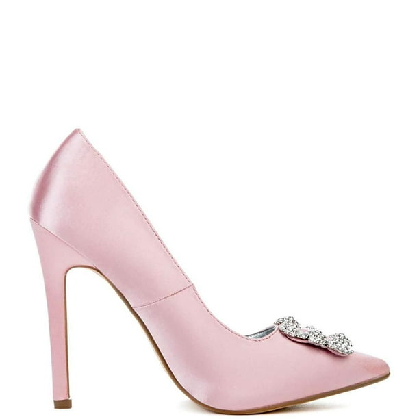 jeweled heel pumps