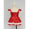 thumbnail image 6 of Alvivi Baby Girls Christmas Dress Sequined Santa Claus Princess Tutu with Hat, 6 of 7
