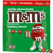 M&M's Milk Chocolate Christmas Candy - 38 oz Resealable Bag