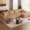 Brown, variant on 130 Inch U Shaped Sectional Sofa, Modular Corduroy Couch with Chaise, Boneless Design, High Capacity, Living Room, Brown