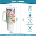 thumbnail image 3 of Cartoon Croissants 40 oz Tumbler with Handle Insulated&nbsp;Travel Mug&nbsp;Lid Straw Leak Proof Steel Vacuum Water Bottles Glasses Fits in Car Cup Holder, 3 of 7