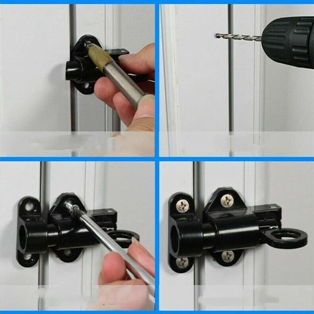 Pernos de puerta de aleación de aluminio Resorte Cerraduras de pestillo de ventana automática Hardware (Plata) Ehuebsd Libre de BPA
