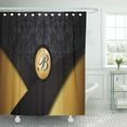 thumbnail image 1 of Cortina de Ducha ABPHQTO Damasco Negro y Dorado 160x180 cm, 1 of 1