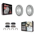 thumbnail image 1 of Transit Auto Rear Coated Disc Brake Rotors and Ceramic Pads Kit for Car Tesla X S with Single Piston Caliper KGT-102856, 1 of 11