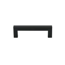 Fitviso 10 Pack 4.5 Inch(115mm) Hole Centers Modern Kitchen Cabinet Pulls Black Drawer Handles