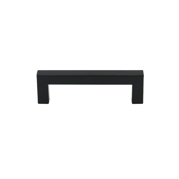 Fitviso 10 Pack 4.5 Inch(115mm) Hole Centers Modern Kitchen Cabinet Pulls Black Drawer Handles