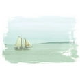 thumbnail image 2 of Schlabach, Sue 32x23 White Modern Wood Framed Museum Art Print Titled - Sailing on the Bay, 2 of 4