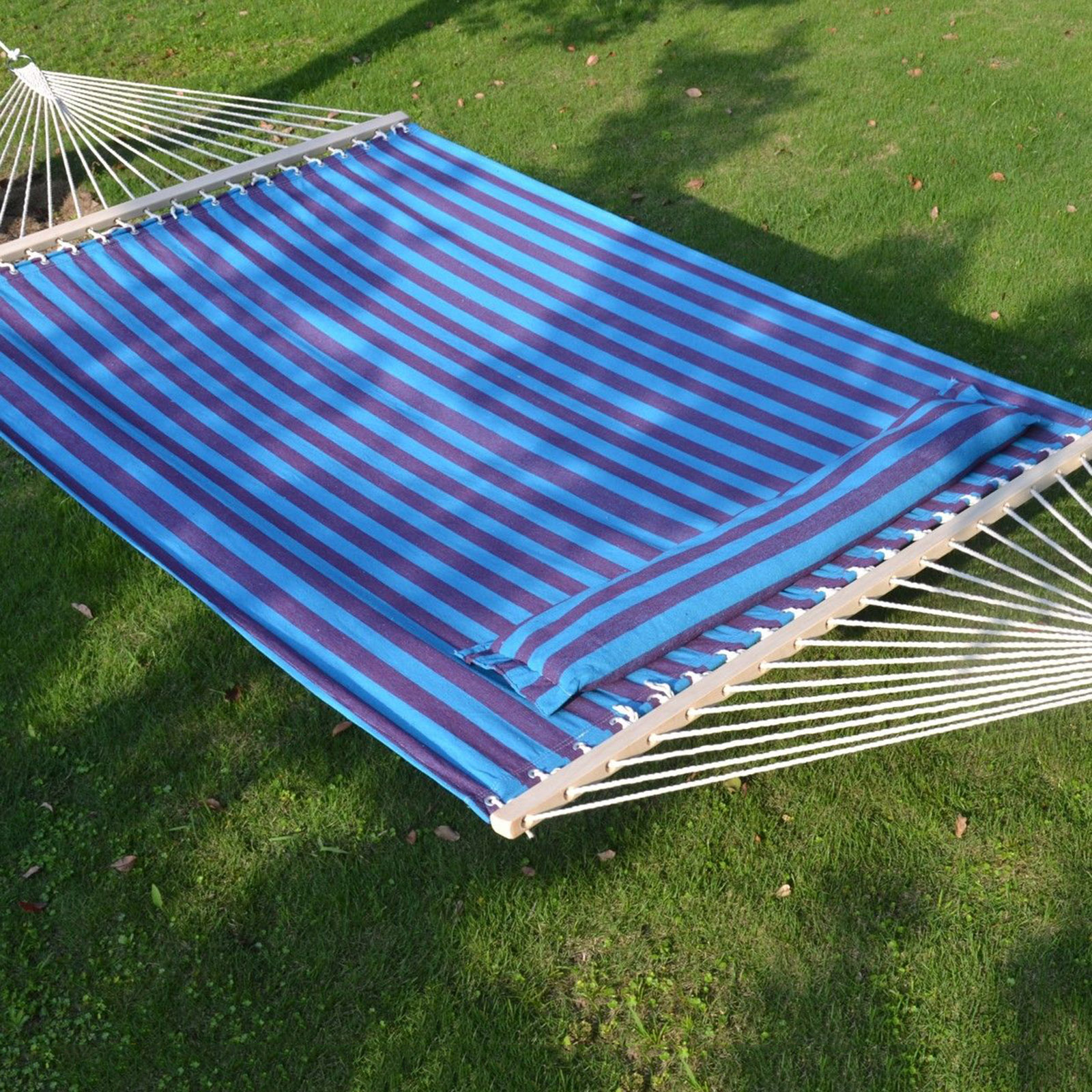 Sunrise Hammock Double Size Heavy Duty Fabric Sleep Bed W/Pillow