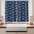 thumbnail image 2 of Ambesonne Psychedelic Kitchen Curtains, Bicolour Abstract Roses, 55"x30", Charcoal Grey and Multicolor, 2 of 3