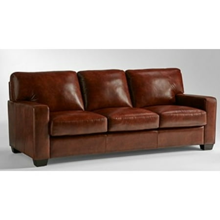 Lazzaro Aberdeen Leather Sofa In Auburn
