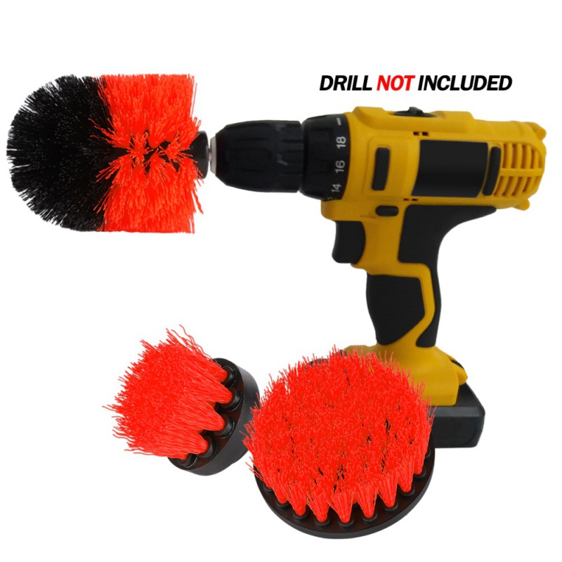 3Pcs/Set Power Scrubber Drill Brush Drill Attachment Kit for Cleaning