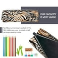 thumbnail image 5 of Naloa Watercolor Zebra Leather Pencil Case, Makeup Pouch, Zipper Pouch for Daily Essentials, Storage Organizer, Cosmetics and Stationary Bag, 5 of 7