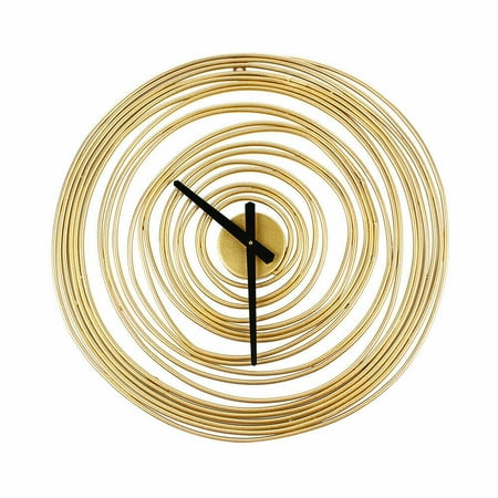 49cm Round Decorative Wall Clock Large Fancy Metal Luxury Wall Spiral Clock For Home Living Room Bedroom