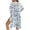Blue Toile De Jouy Building Tree, variant on Butterfly Sunflower Pattern Beach Cover Ups for Women Kimono Swimsuit Cover up Open Front Cardigan Bikini Coverups Summer Swimwear Coverup Casual Loose Resort Wear