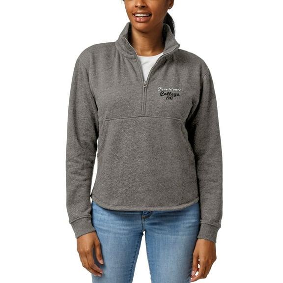 Women's League Collegiate Wear Heathered Gray Providence Friars Victory Springs Half-Zip Pullover Jacket