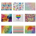thumbnail image 2 of Geometric Letters kitchen Placemat Colored Cotton Linen Table Mats Abstract Pattern Waterproof Western Placemat Coasters, 2 of 7