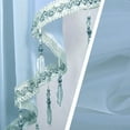 thumbnail image 7 of Blue Beaded Curtain, Kitchen Decor Curtains, Bathroom Decor Triangle Curtain, 1Pcs Short Curtain for Bedroom Living Room, Short Top Farmhouse Valance Curtains 51.2x23.6 Inch, 7 of 7