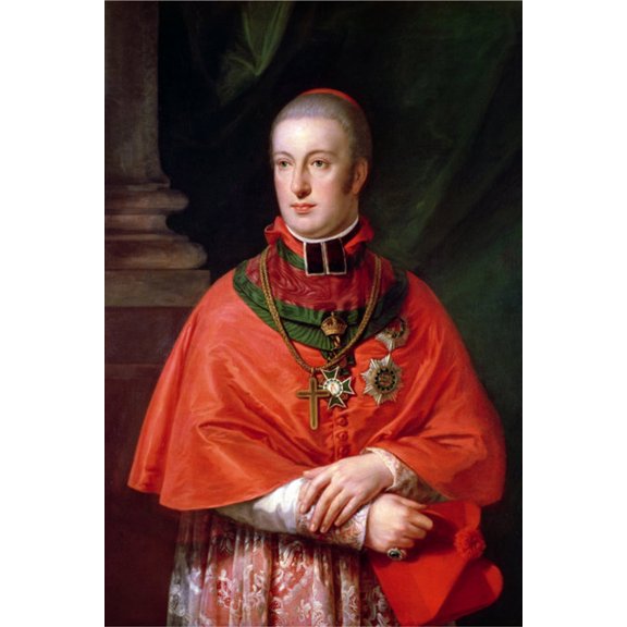 24x36 gallery poster, Beethoven's patron, Archduke Rudolf portrait by Johann Baptist von Lampi