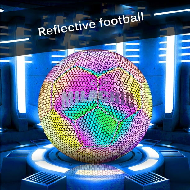 Ballon de football brillant dans le noir Taille 4 5, ballon lumineux pour  les jeux de nuit et l'entraînement