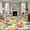 White, variant on Round Area Rugs Collection 3 Ft, Summer Pineapple Non-Slip Residential Carpet, Tropical Fruits Lemon Watercolor Indoor Crawling Mats Doormat Runner Rugs Play Mat forBedroom