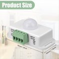 thumbnail image 4 of 6 Pack 12V 24V PIR Sensor LED Motion Sensor Motion Detector Light Switch Body Infrared Sensing Motion Timing function,6 x sensor,White, 4 of 7