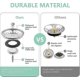 thumbnail image 2 of Kitchen Sink Strainer 80mm, 2pcs Kitchen Sink Stopper With 2 Drain Hair Catcher, Thickened 304 Stainless Steel Universal Kitchen Sink Strainer - SNNGV, 2 of 4