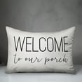 thumbnail image 2 of Creative Products Welcome to Our Porch White and Black 14x20 Indoor / Outdoor Pillow, 2 of 2