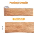 thumbnail image 2 of 1roll PE Imitation Wood Grain Adhesive Tape Walnutwood Grain Repair Tape Patch Flat BurlyWood 80mm about 4.57m/roll, 2 of 7